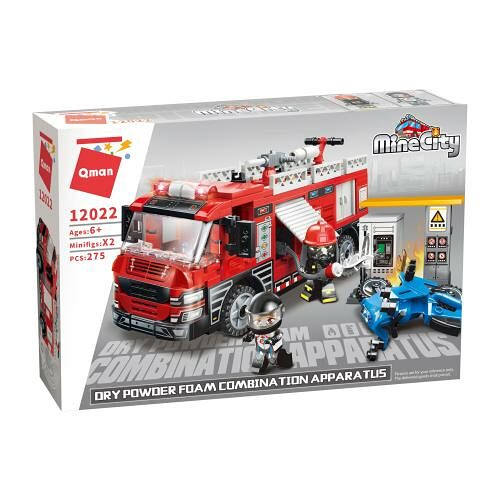Конструктор Qman Пожарная машина 275 деталей