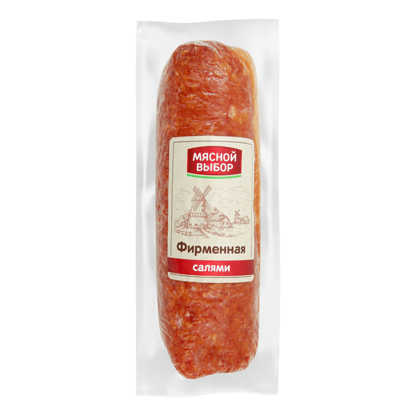 Колбаса варено-копченая Мясной выбор Салями Фирменная, вес