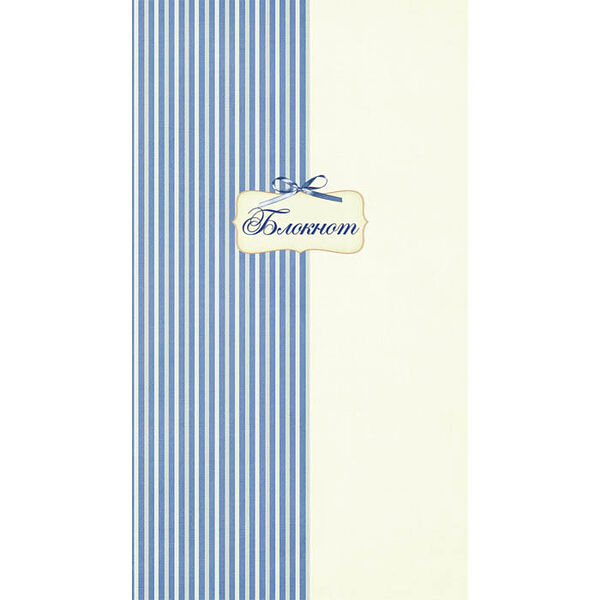 Блокнот Продольные голубые полосы+беж 80л 16с2.1