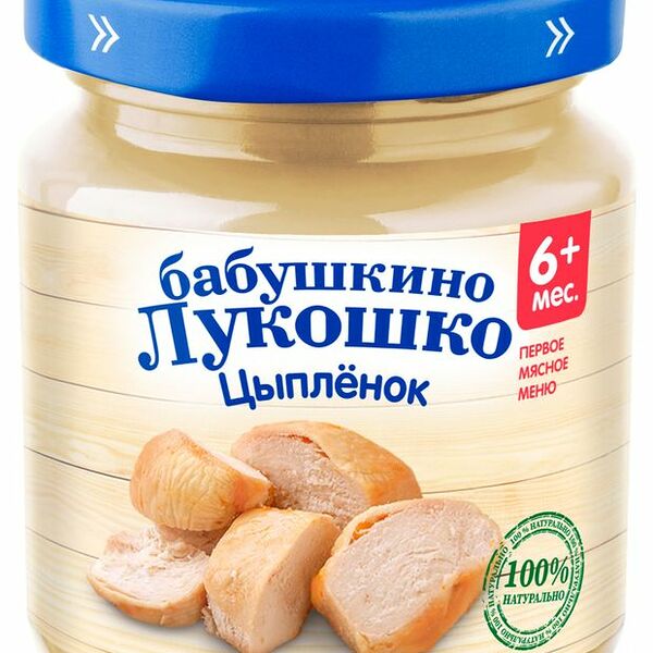 Пюре мясное Бабушкино Лукошко Цыплёнок 6+ мес