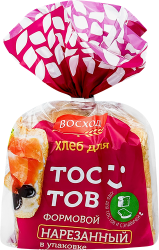 Хлеб ВОСХОД для сэндвичей Классический формовой нарезанный 300г