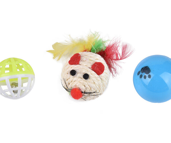 Набор Nunbell 3 игрушки микс для кошек 4 см