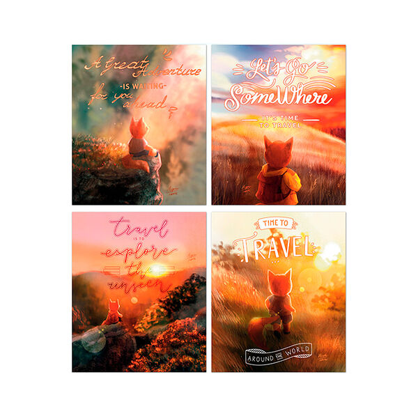 Тетрадь 48л скр Лисенок - путешественник арт 3310