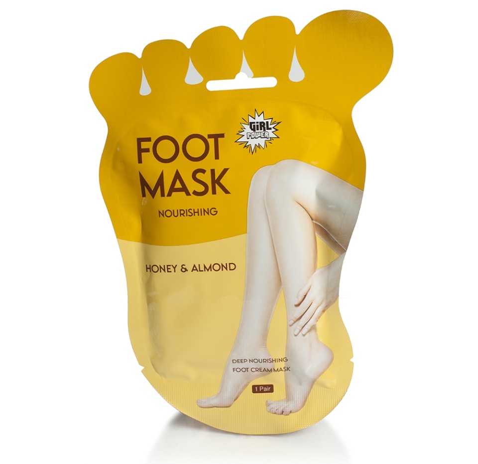 

Маска для ног Girl Power питательная мёд и миндальное масло Grupo Empresarial Po 40 г
