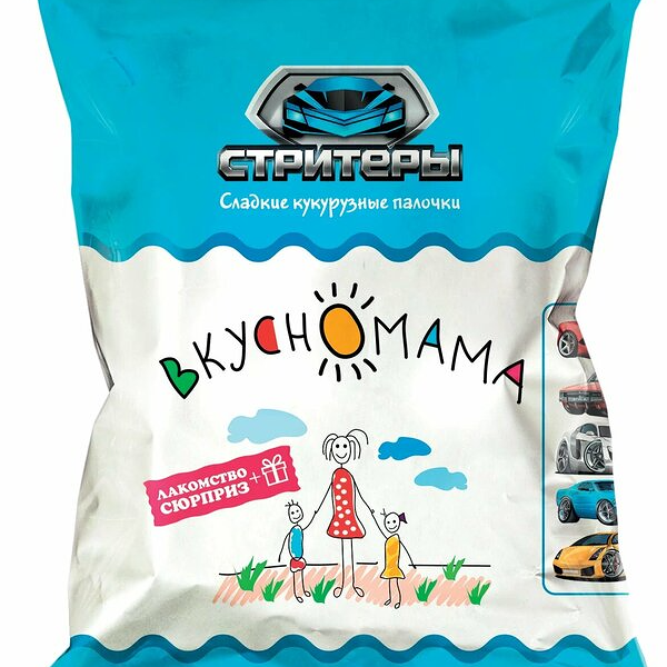 Кукурузные палочки Вкусно Мама Стритеры сюрприз 65г