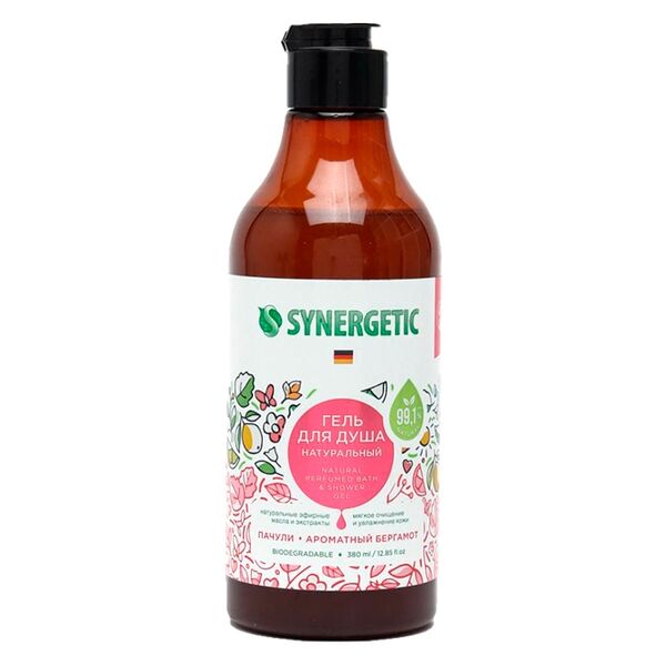 Synergetic Гель для душа Пачули и бергамот, 380 мл