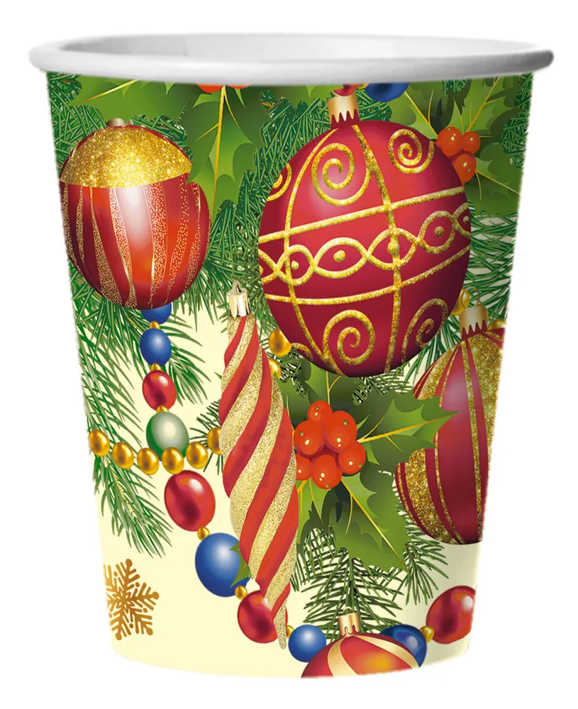 

Стакан картонный Bgreen Ёлочные украшения 0.25л, 6шт.