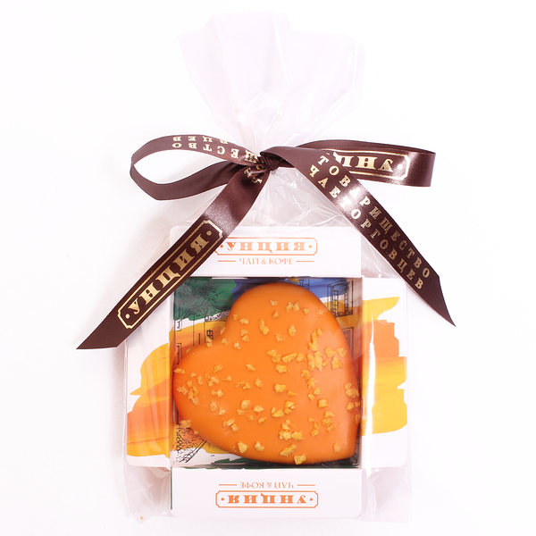 Марципановое сердце в апельсиновом шоколаде 