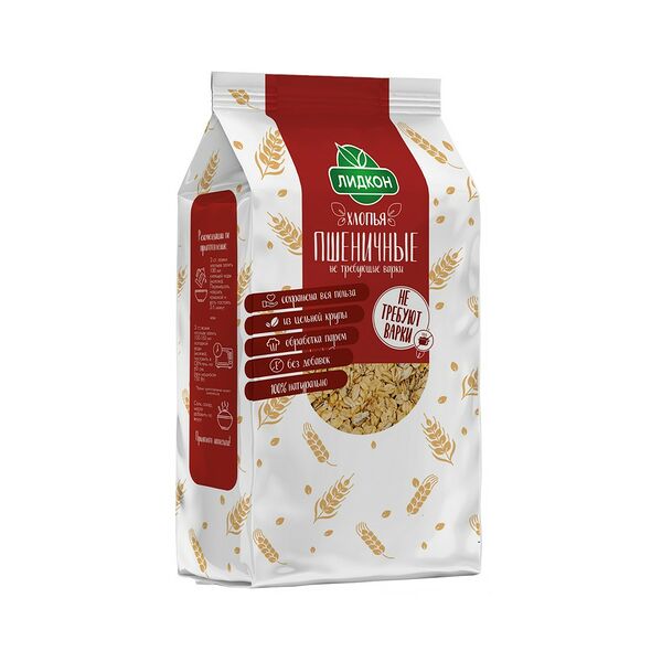 Хлопья  пшеничные, не требующие варки 400 г Лидкон