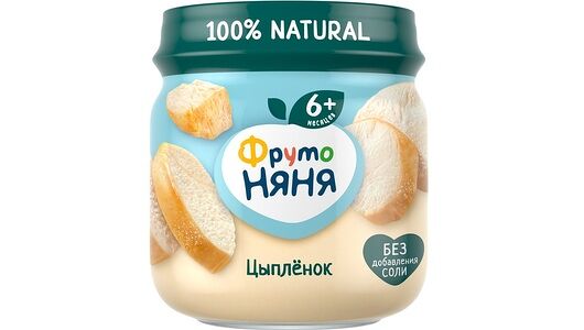 Пюре ФрутоНяня Цыплёнок, 80 г