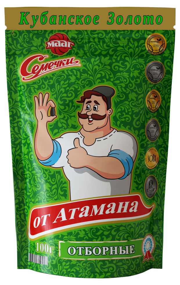 

Семечки От Атамана кубанские, отборные, обжаренные без соли 100 г