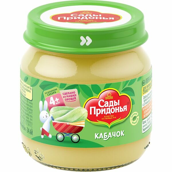 Пюре овощное Сады Придонья кабачок с 4 месяцев 80 г