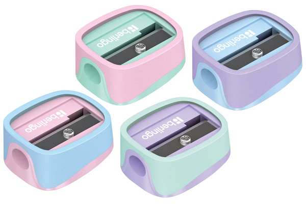 Точилка пластиковая Berlingo Haze 1 отверстие, в ассортименте 1 шт