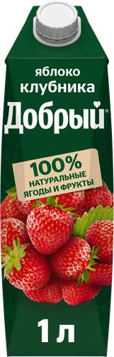 

Напиток сокосодержащий Добрый Яблоко клубника 1 л