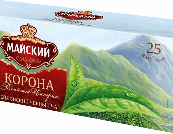 Чай черный Майский Корона Российской Империи в пакетиках 25 шт, 50 г