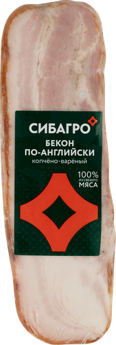 

Бекон копчено-вареный Сибагро По-английски, 350 г