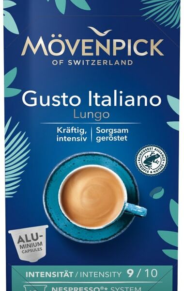 Кофе Movenpick Gusto Italiano жареный молотый в капсулах 5.7г*10шт