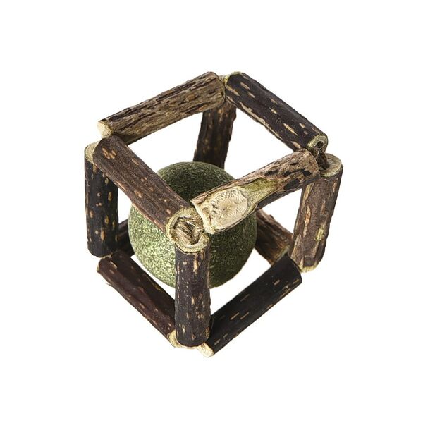 Игрушка для кошек FOXIE Naturalness Кубик с кошачьей мятой и мататаби 4,5х4,5х4,5 см