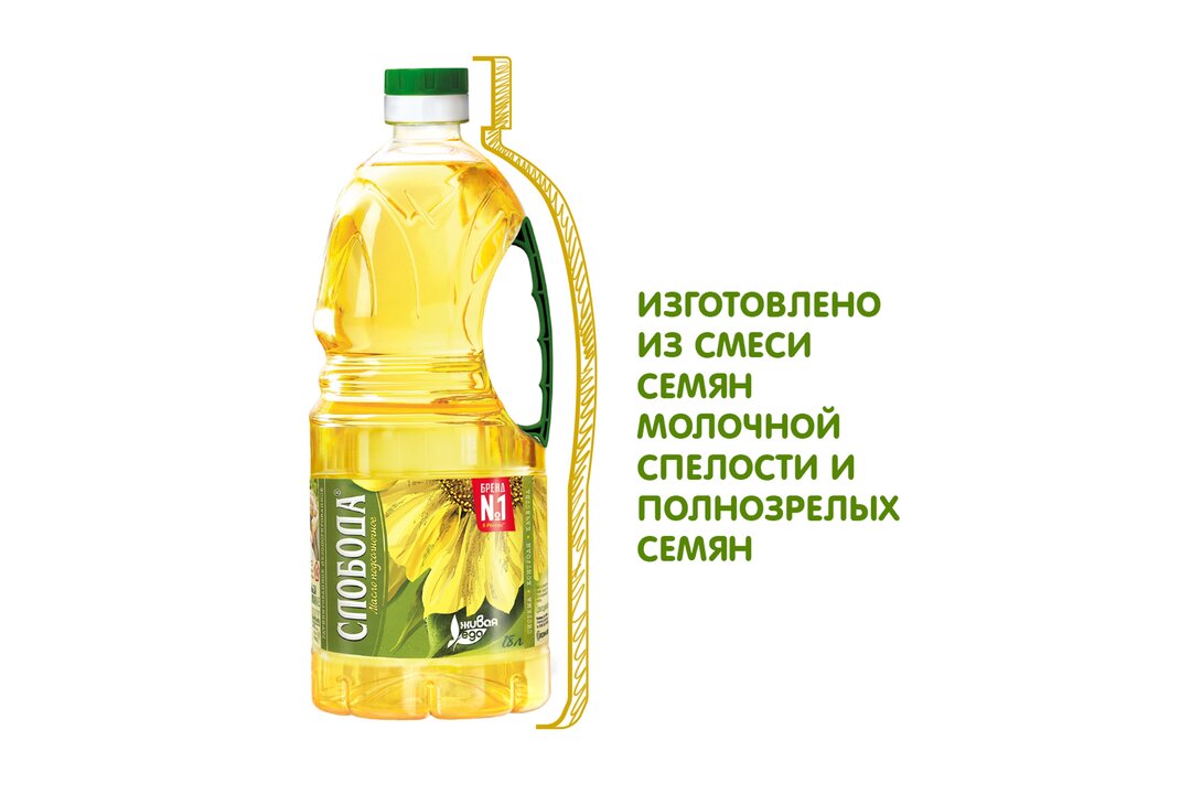 

Масло подсолнечное Слобода рафинированное 1.8 л