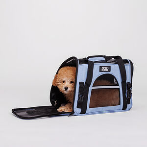 Сумка-переноска для кошек и собак мелкого размера, M, 40х20х26 см, голубая