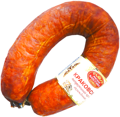 

Колбаса полукопченая МЯСНАЯ КЛАССИКА Краковская, 375г