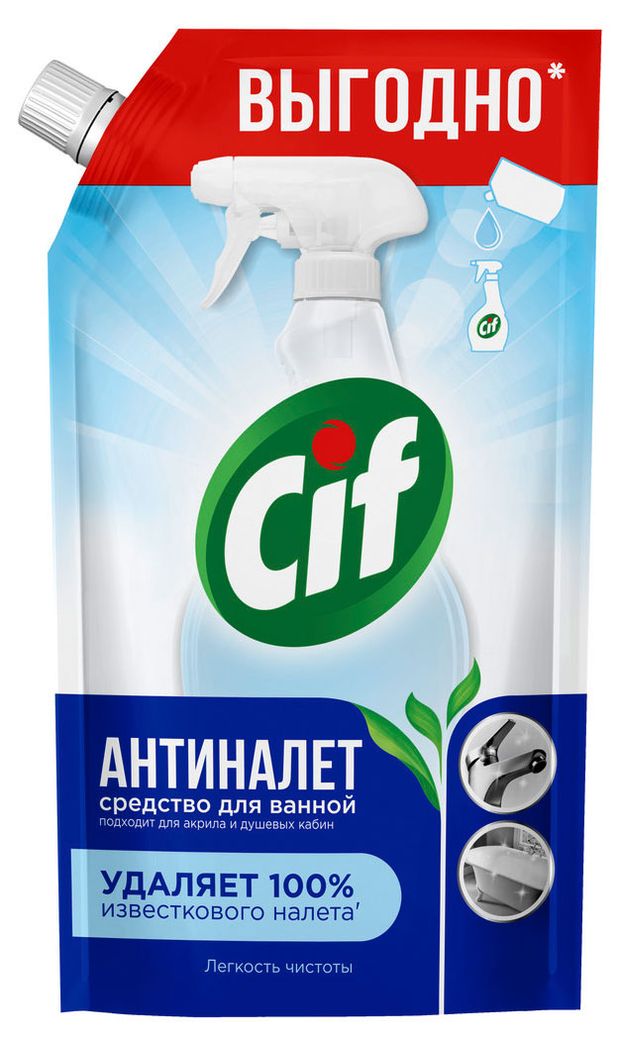 

Чистящее средство для ванной Cif Антиналет Легкость чистоты 500 мл