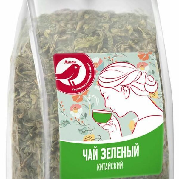 Чай зеленый АШАН Красная птица Китайский листовой