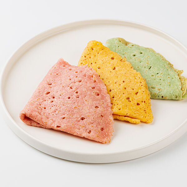 Ассорти блинов ВкусВилл Классика со шпинатом, с морковью, со свекольным соком, 165 г