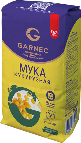 

Мука Гарнец кукурузная без глютена 500 г