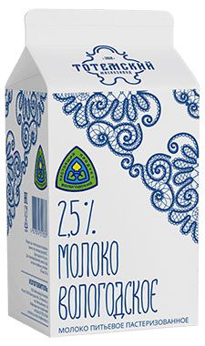 

Молоко пастеризованное Тотемский маслозавод 2,5%, без змж 470 мл