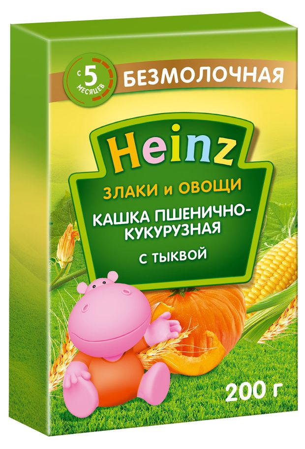 

Каша пшенично-кукурузная Heinz с тыквой с 5 месяцев 200 г