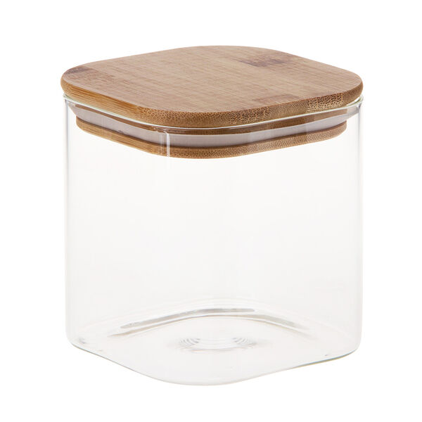 Vetta эко банка для хранения, 10,5х10х10см, 750мл, стекло, бамбук