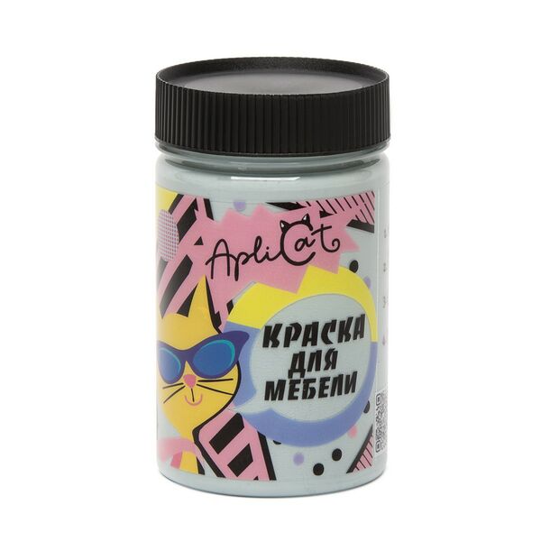 Краска меловая ApliCat Серая мышка для мебели, декора, 250 мл