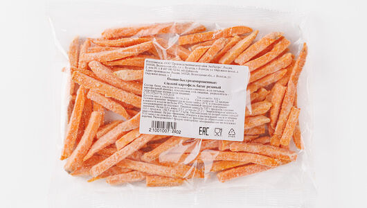 Сладкий картофель батат резаный брусок, быстрозамороженный 