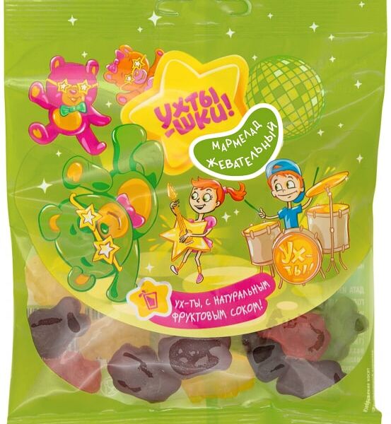 Мармелад Ухтышки жевательный Медведи 70г