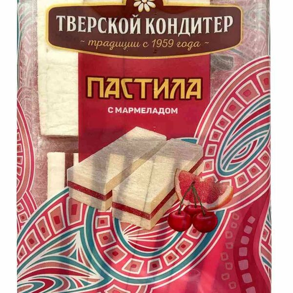 Пастила Тверской кондитер ванильная с прослойкой мармелада