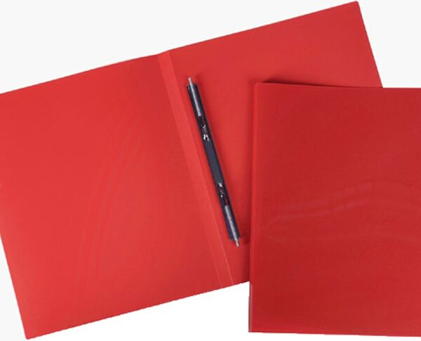 Папка Hatber Line с пружинным скоросшивателем А4 красная