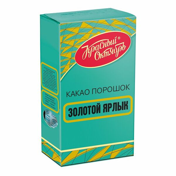 Какао-порошок Красный Октябрь растворимый Золотой Ярлык 100 г