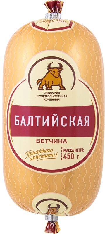 

Ветчина Сибирская продовольственная компания Балтийская 450 г