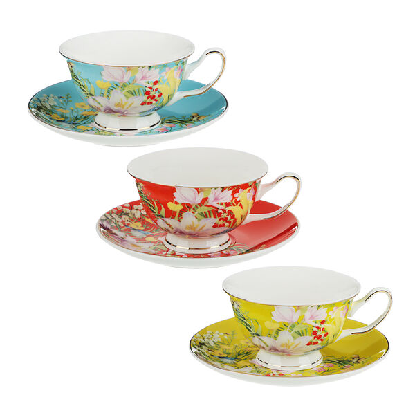 Millimi восточный сад набор чайный 12 предметов, 220 мл, 15 см, костяной фарфор