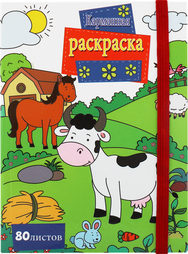 

Раскраска карманная, с резинкой