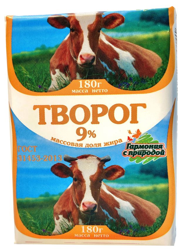 

Творог Гармония С Природой Сельский 9%, 180г