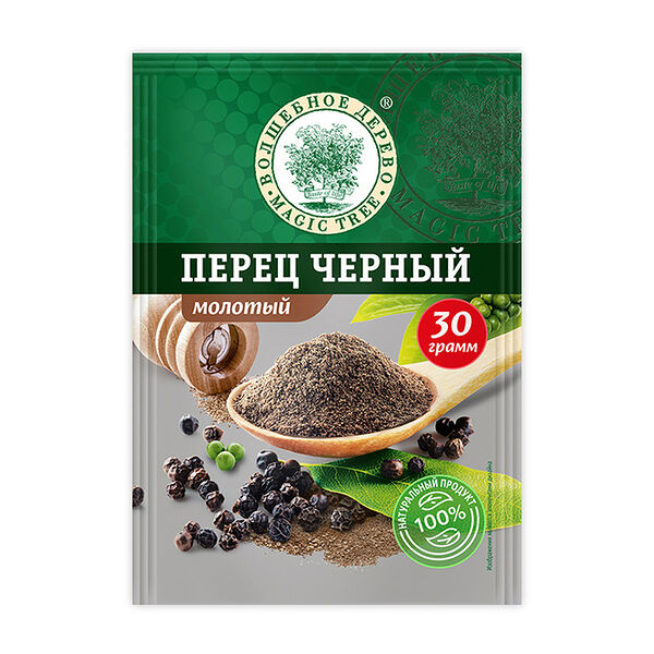 Перец Волшебное дерево черный молотый, 30г