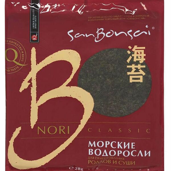 Водоросли для суши SanBonsai обжаренные 10 листов 28 г