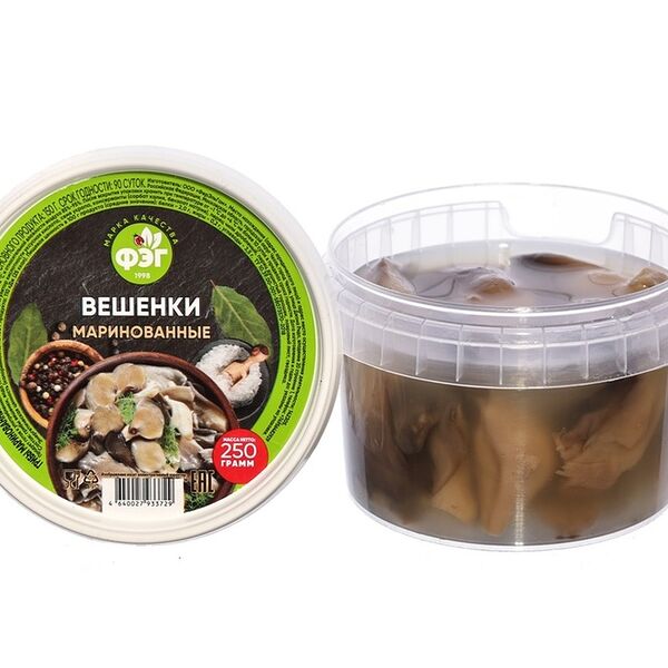Грибы Вешенки маринованные ТМ ФЭГ 250г