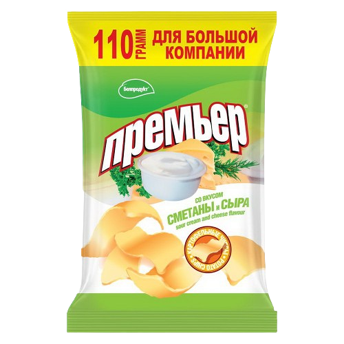Чипсы картофельные Премьер вкус сметаны и сыра 110г