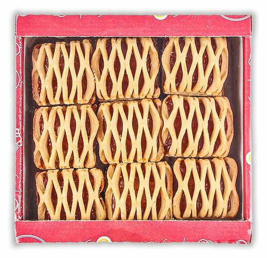 Печенье сдобное АШАН Красная птица Подушечки со вкусом яблока 500г