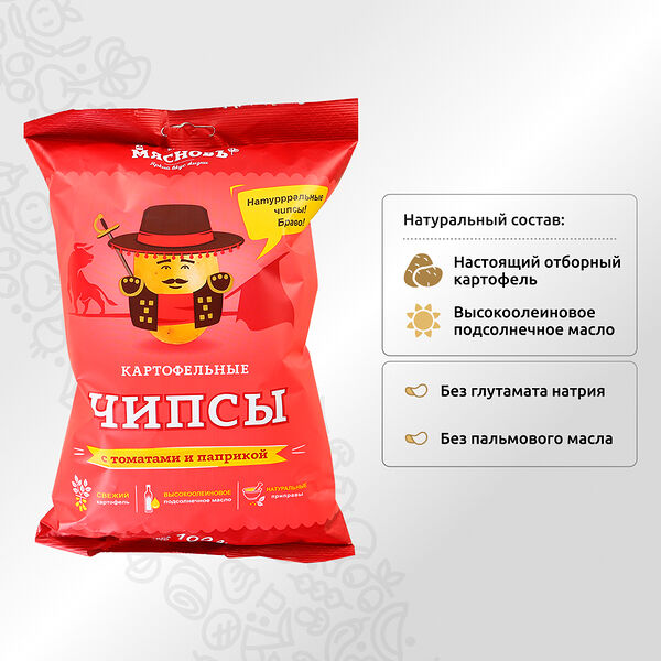 Чипсы картофельные томат-паприка Мясновъ Буфет