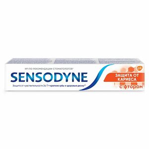 Зубная паста Sensodyne Защита от кариеса с фтором 75 мл
