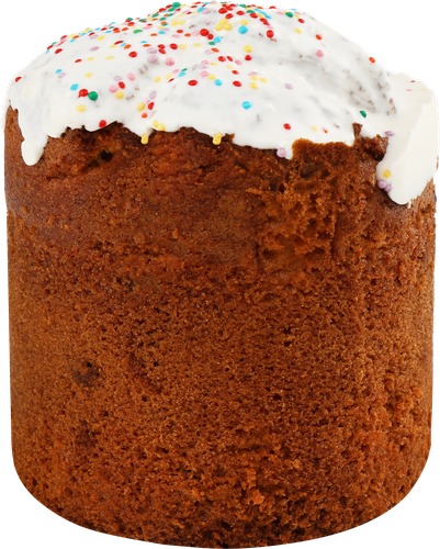 

Кулич сдобный Контек К Празднику фигурный с изюмом желтого оттенка 320 г